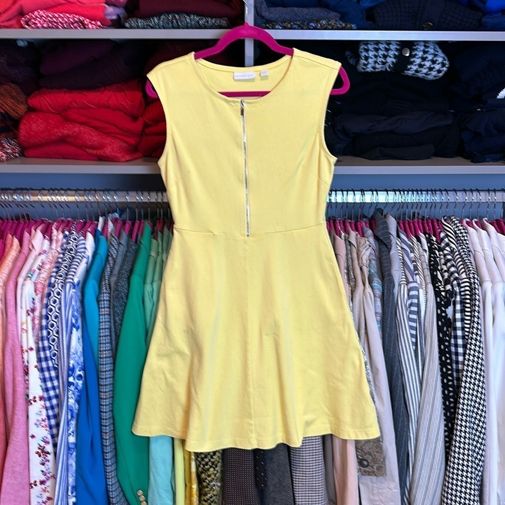 New York & Co. yellow sleeveless dress size S